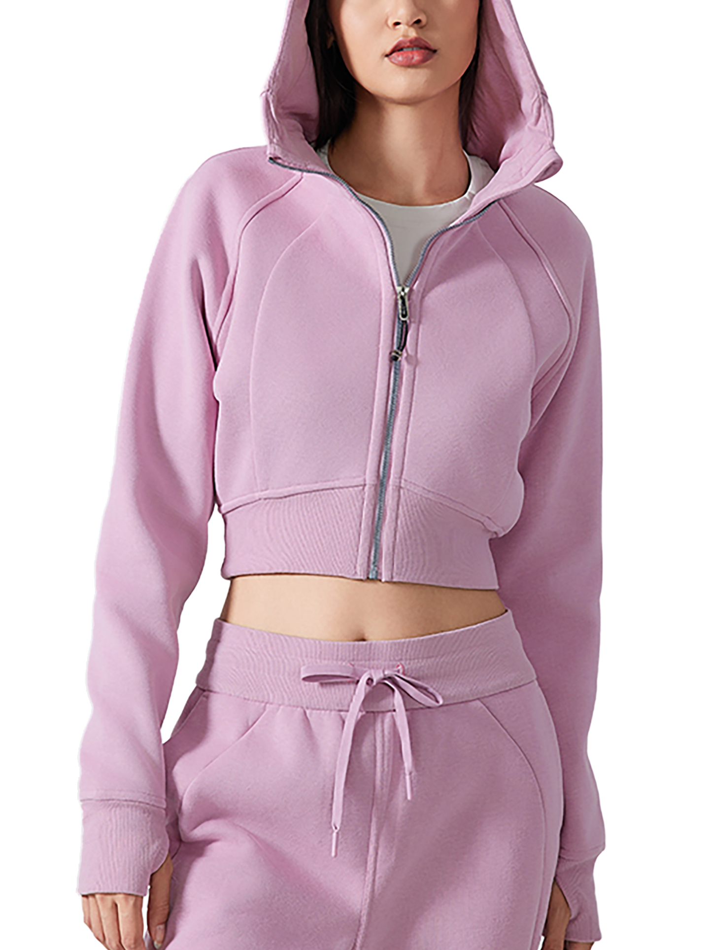 LOST ONES ATHLETICS CROPPED ZIP-HOODIE